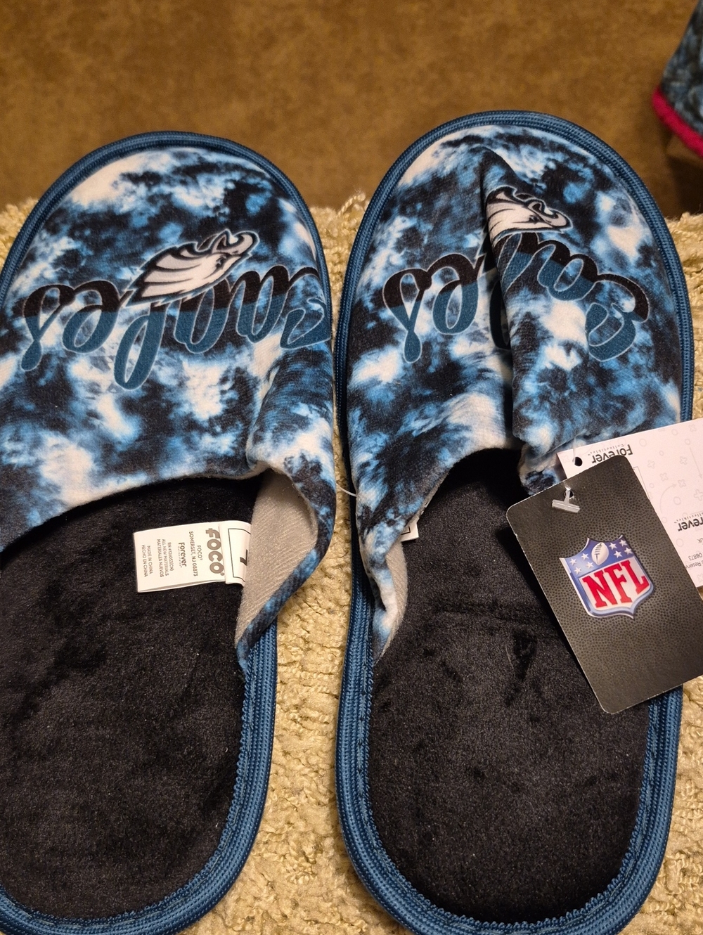 NFL Philadelphia Eagles Tie-Dye Slide Slippers Size Large